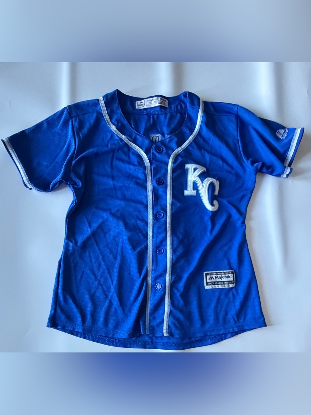 Salvador Perez Kansas City Royals Womens Size M Blue Majestic Jersey